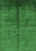 Machine Washable Oriental Emerald Green Industrial Area Rugs, wshurb1068emgrn