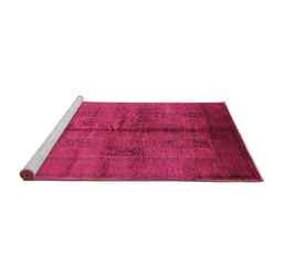 Sideview of Machine Washable Oriental Purple Industrial Area Rugs, wshurb1068pur