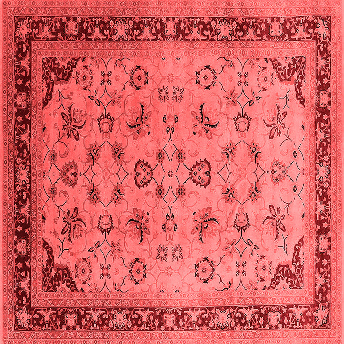 Machine Washable Oriental Red Traditional Rug, wshurb1069red
