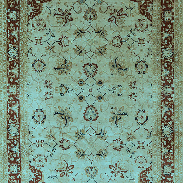 Oriental Light Blue Traditional Rug, urb1069lblu