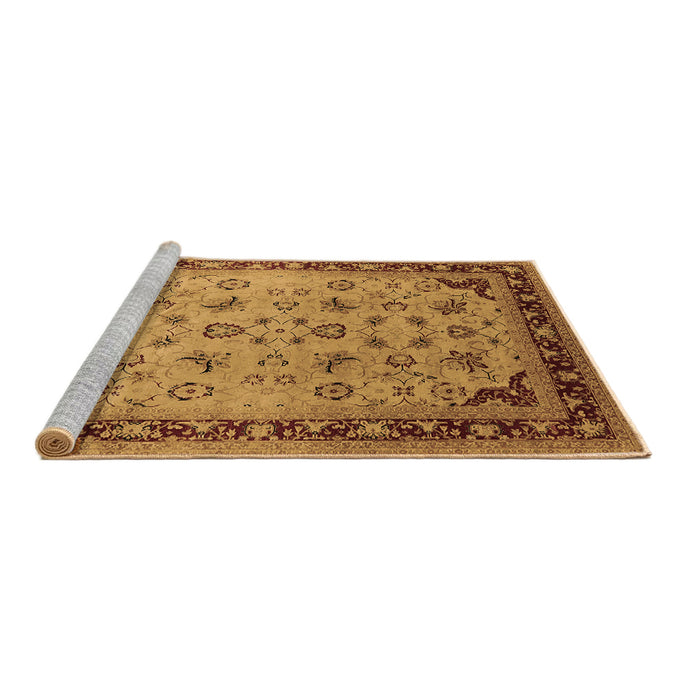 Sideview of Machine Washable Oriental Brown Traditional Rug, wshurb1069brn