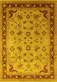 Oriental Yellow Traditional Rug, urb1069yw