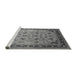 Sideview of Machine Washable Oriental Gray Traditional Rug, wshurb1069gry