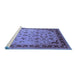 Sideview of Machine Washable Oriental Blue Traditional Rug, wshurb1069blu