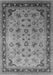 Machine Washable Oriental Gray Traditional Rug, wshurb1069gry