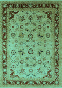 Oriental Turquoise Traditional Rug, urb1069turq