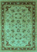 Oriental Turquoise Traditional Rug, urb1069turq