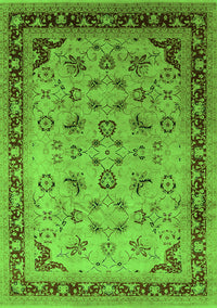 Oriental Green Traditional Rug, urb1069grn