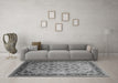 Machine Washable Oriental Gray Traditional Rug in a Living Room,, wshurb1069gry