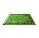 Sideview of Machine Washable Oriental Green Traditional Area Rugs, wshurb1069grn