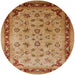 Round Machine Washable Industrial Modern Mahogany Brown Rug, wshurb1069