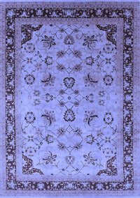 Oriental Blue Traditional Rug, urb1069blu