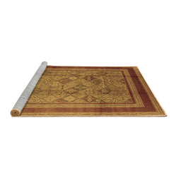 Sideview of Machine Washable Oriental Brown Industrial Rug, wshurb1070brn