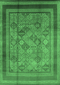 Oriental Emerald Green Industrial Rug, urb1070emgrn