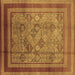 Square Oriental Brown Industrial Rug, urb1070brn