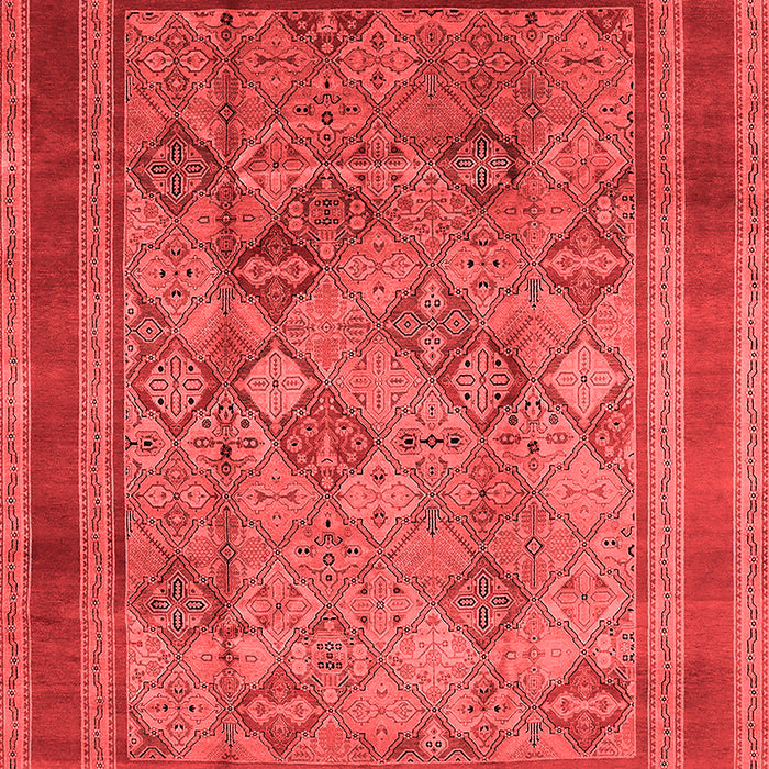 Machine Washable Oriental Red Industrial Rug, wshurb1070red