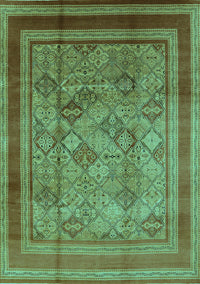 Oriental Turquoise Industrial Rug, urb1070turq