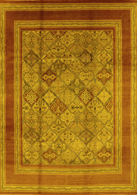 Oriental Yellow Industrial Rug, urb1070yw