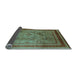 Sideview of Oriental Light Blue Industrial Rug, urb1070lblu