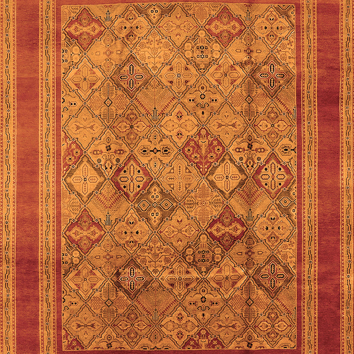 Machine Washable Oriental Orange Industrial Area Rugs, wshurb1070org