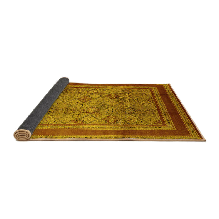 Sideview of Oriental Yellow Industrial Rug, urb1070yw