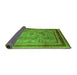 Sideview of Oriental Green Industrial Rug, urb1070grn