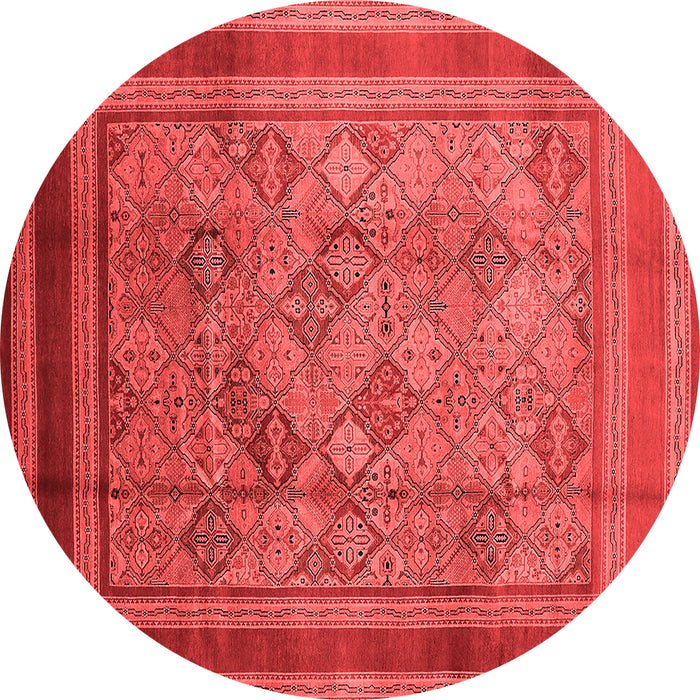 Machine Washable Oriental Red Industrial Rug, wshurb1070red
