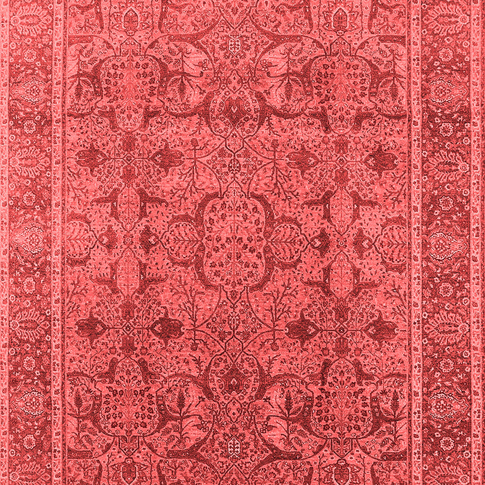 Machine Washable Oriental Red Traditional Rug, wshurb1071red