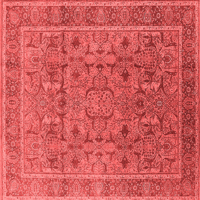 Machine Washable Oriental Red Traditional Rug, wshurb1071red