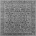 Square Machine Washable Oriental Gray Traditional Rug, wshurb1071gry