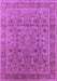 Machine Washable Oriental Purple Traditional Area Rugs, wshurb1071pur