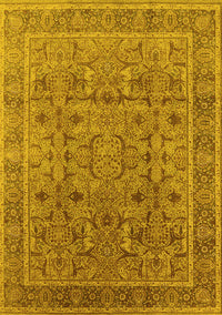 Oriental Yellow Traditional Rug, urb1071yw