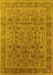 Oriental Yellow Traditional Rug, urb1071yw