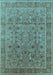 Oriental Light Blue Traditional Rug, urb1071lblu