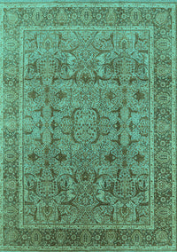 Oriental Turquoise Traditional Rug, urb1071turq