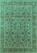 Oriental Turquoise Traditional Rug, urb1071turq