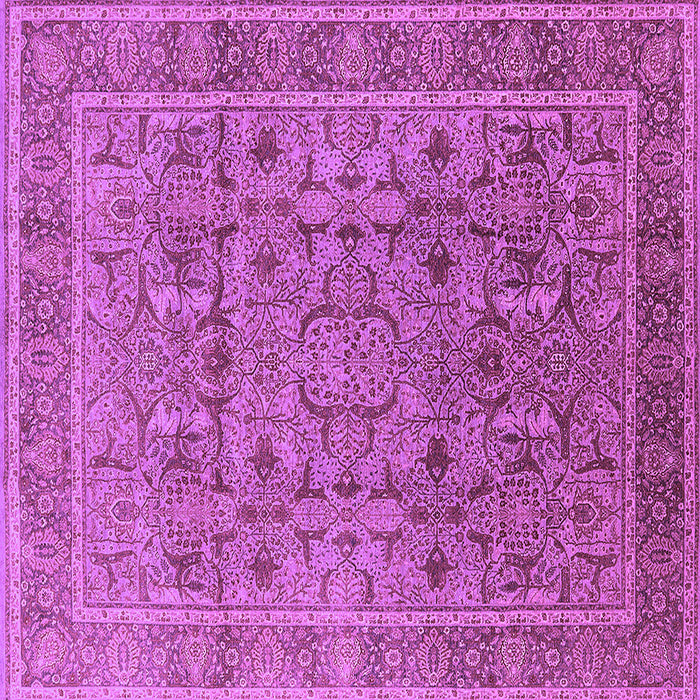 Square Oriental Purple Traditional Rug, urb1071pur