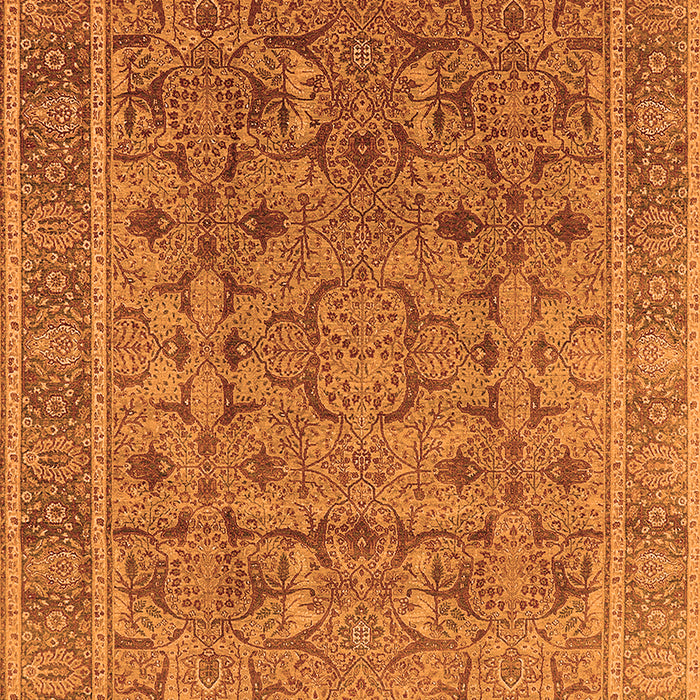 Machine Washable Oriental Orange Traditional Area Rugs, wshurb1071org