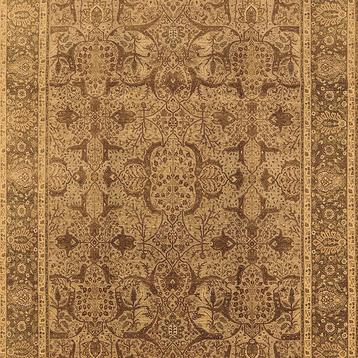 Machine Washable Oriental Brown Traditional Rug, wshurb1071brn
