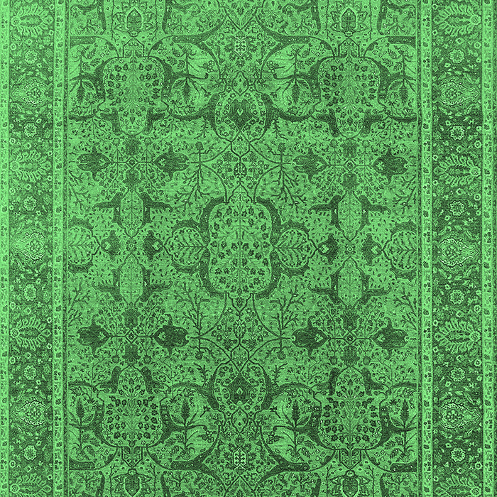 Oriental Emerald Green Traditional Rug, urb1071emgrn