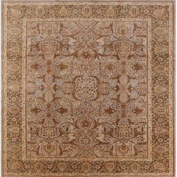 Square Machine Washable Industrial Modern Mahogany Brown Rug, wshurb1071