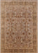 Machine Washable Industrial Modern Mahogany Brown Rug, wshurb1071