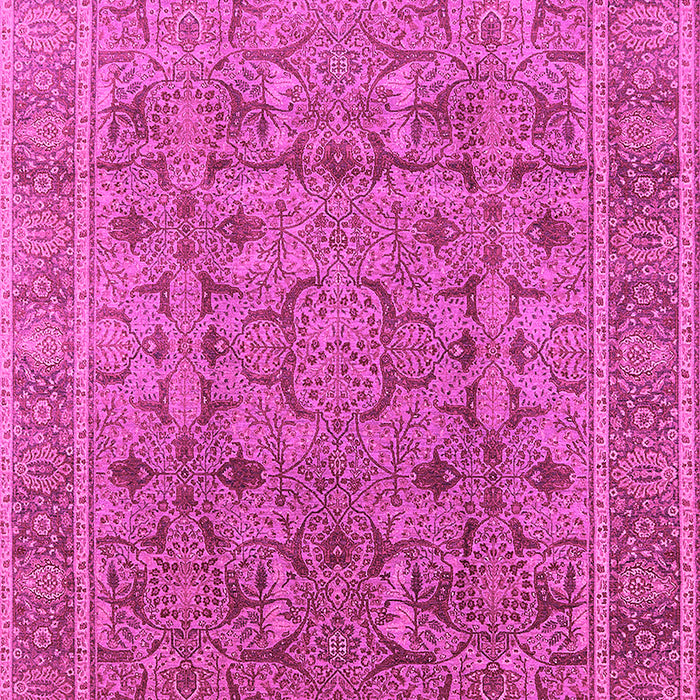 Machine Washable Oriental Pink Traditional Rug, wshurb1071pnk