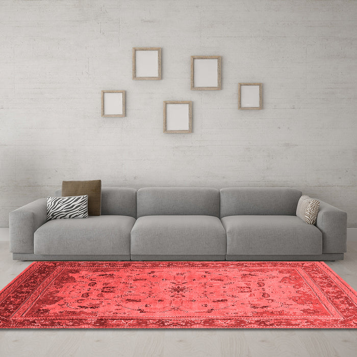Traditional Red Washable Rugs