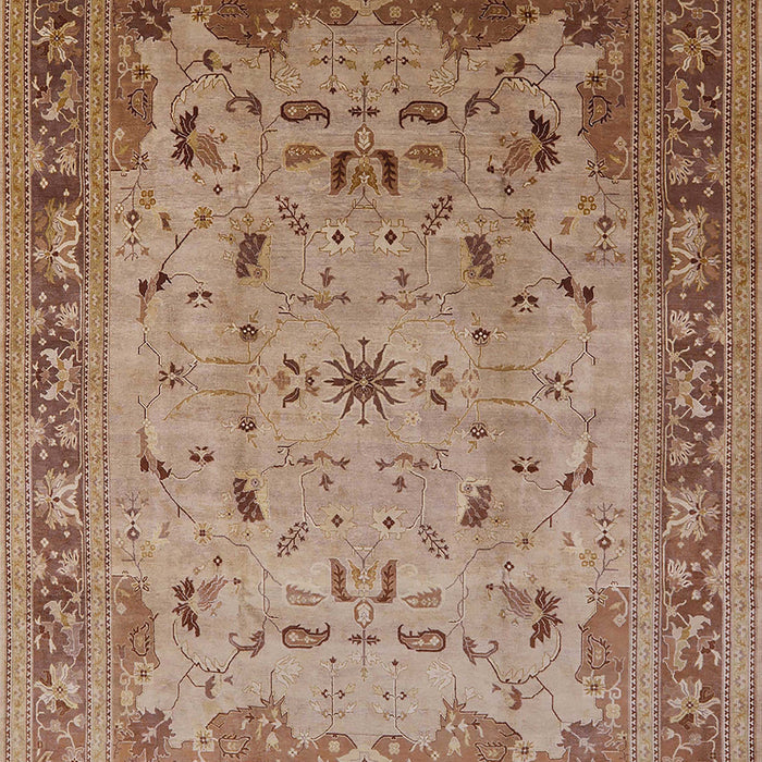 Mid-Century Modern Light Copper Gold Oriental Rug, urb1072