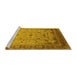 Sideview of Machine Washable Oriental Yellow Traditional Rug, wshurb1072yw