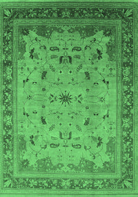 Oriental Emerald Green Traditional Rug, urb1072emgrn