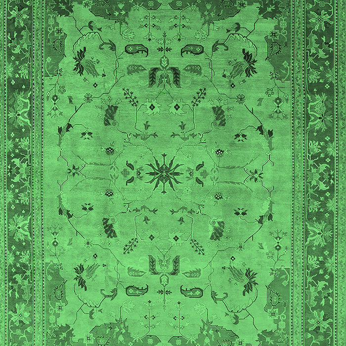 Oriental Emerald Green Traditional Rug, urb1072emgrn