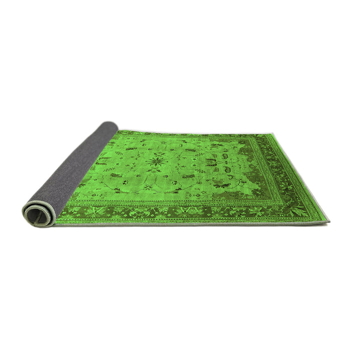Sideview of Oriental Green Traditional Rug, urb1072grn