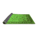 Sideview of Oriental Green Traditional Rug, urb1072grn